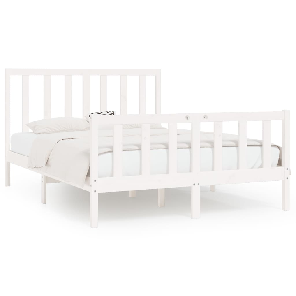 Sengeramme hvit heltre 160x200 cm