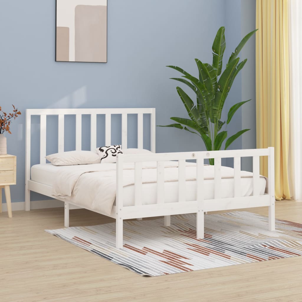 Sengeramme hvit heltre 160x200 cm