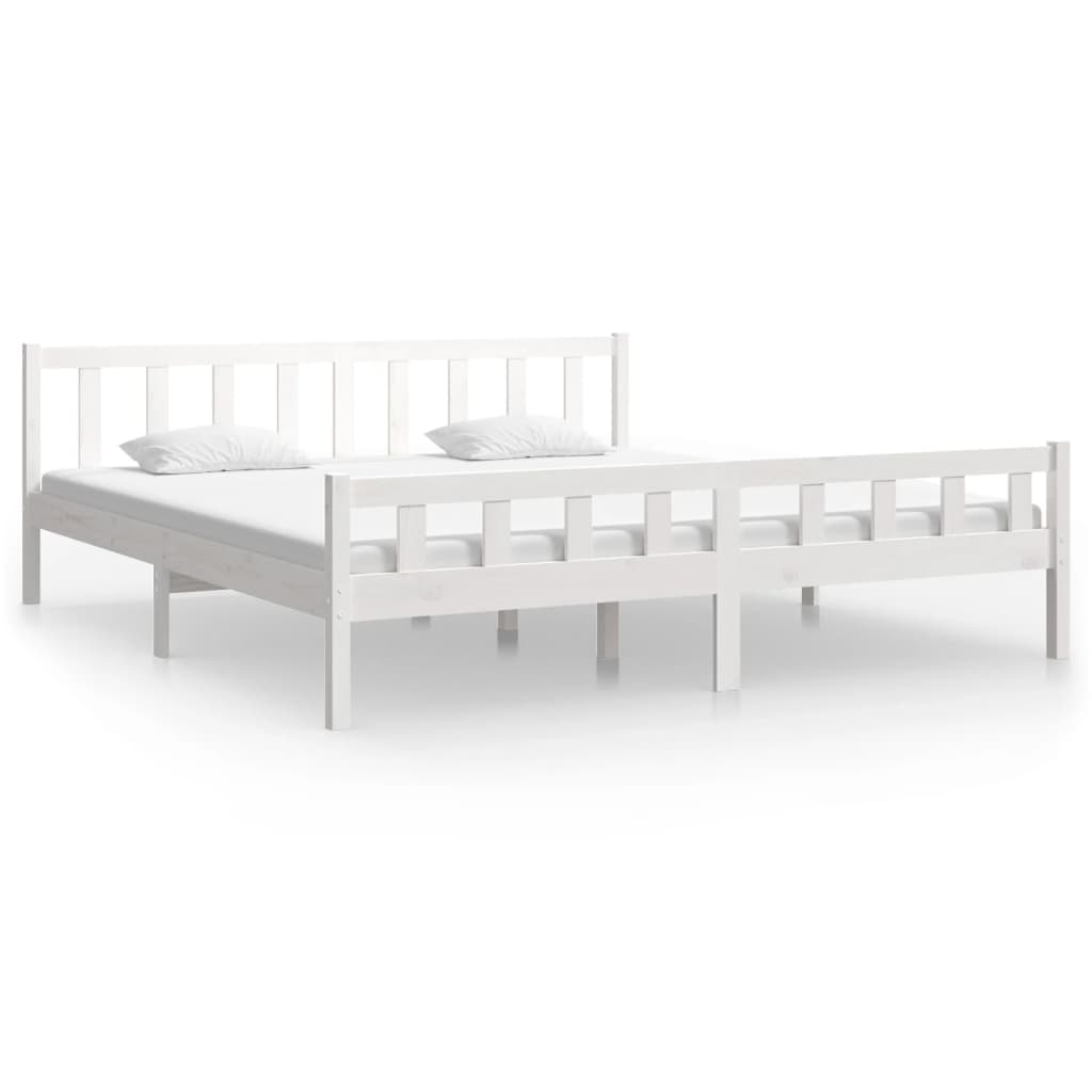 Sengeramme hvit heltre 160x200 cm
