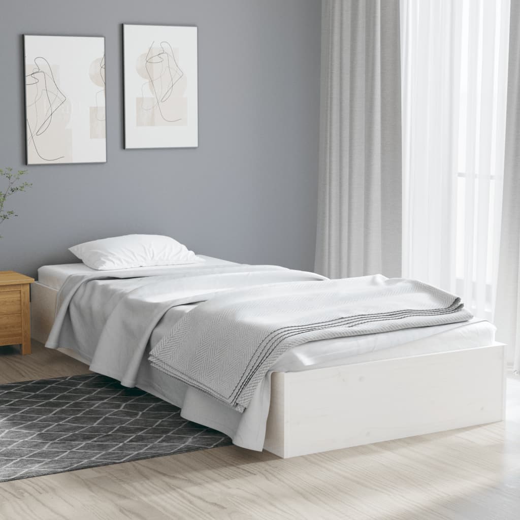 Sengeramme hvit heltre 75x190 cm 2FT6 Small Single