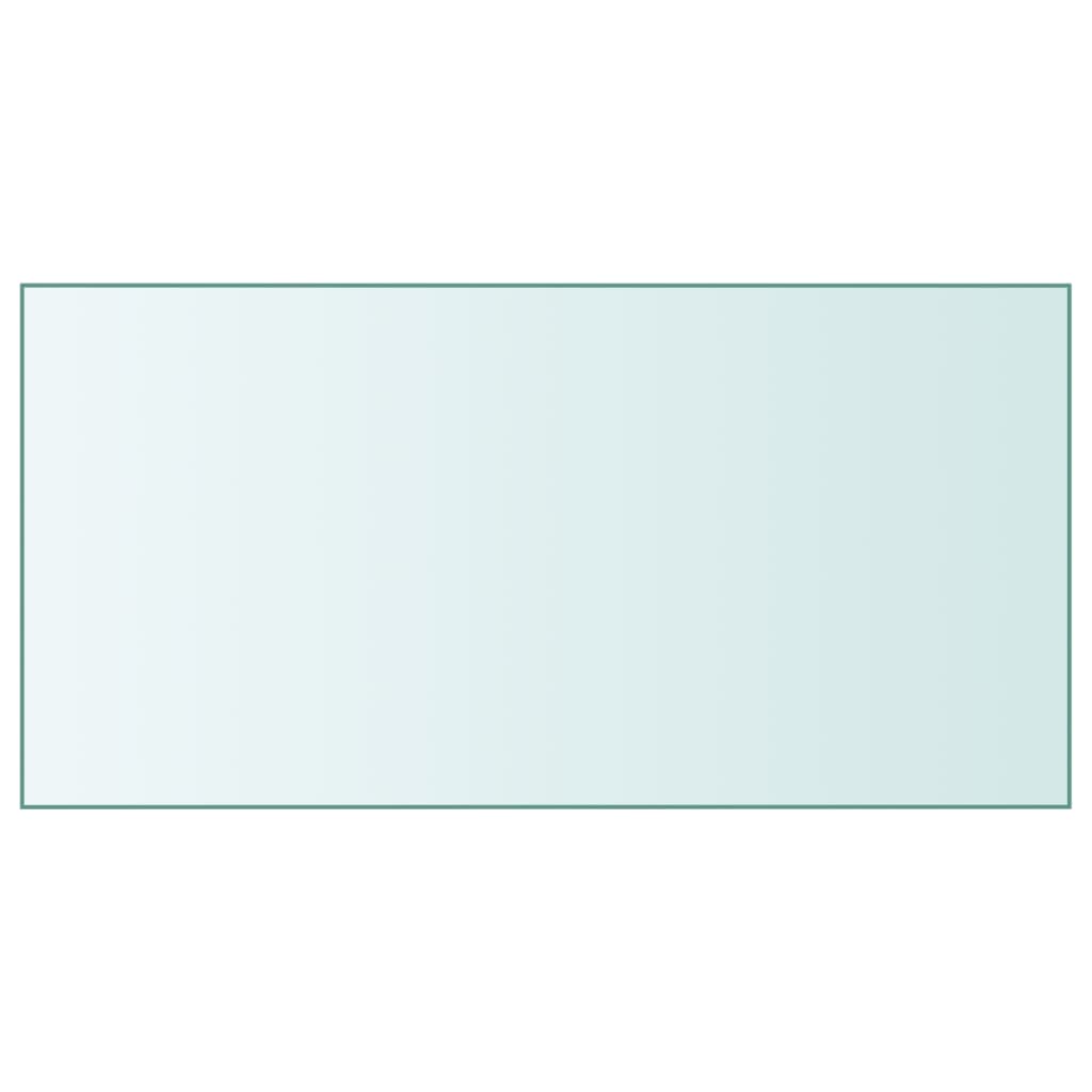 Bordplate gjennomsiktig 50x100 cm herdet glass