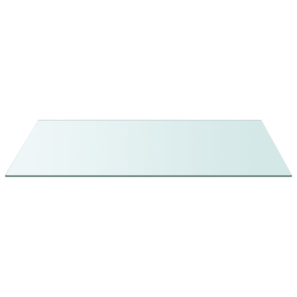 Bordplate gjennomsiktig 50x100 cm herdet glass
