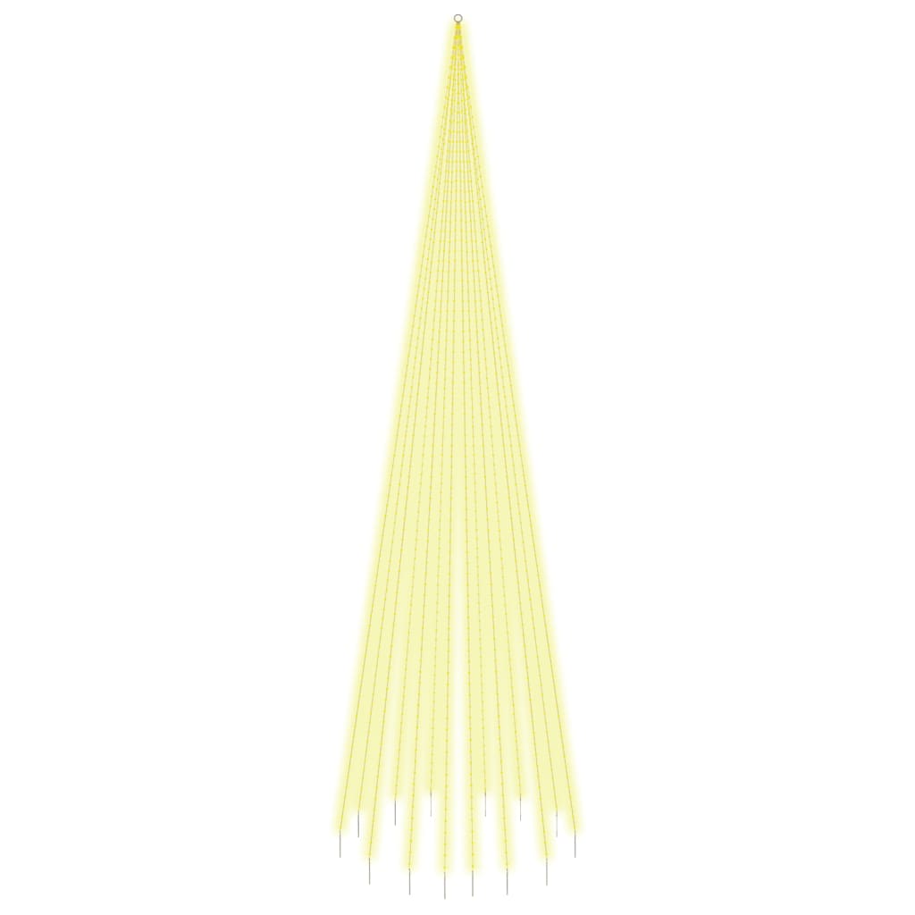 Juletre på flaggstang 1134 LED varmhvit 800 cm