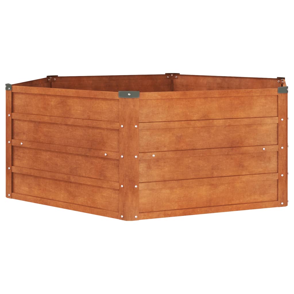 Høybed rust 129x129x45 cm cortenstål