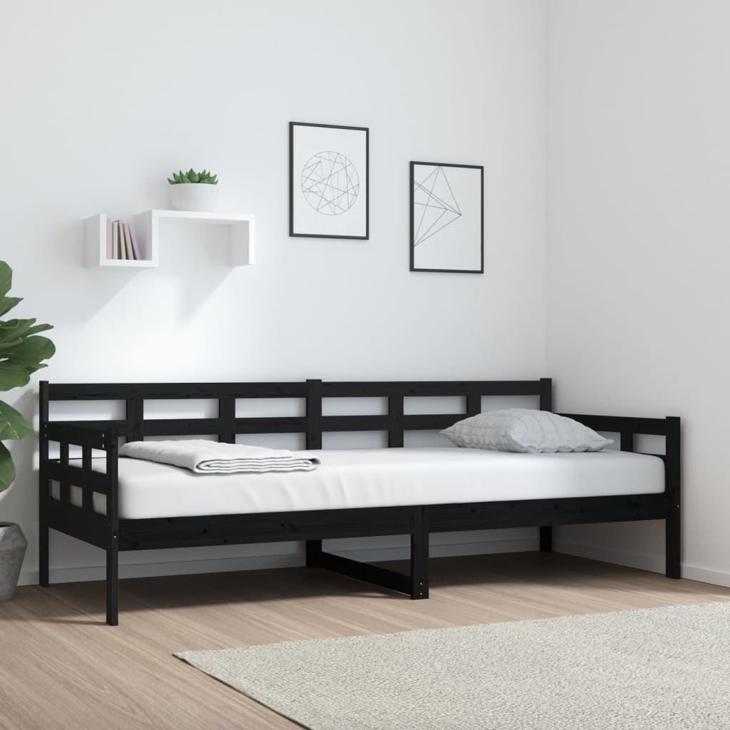 Dagseng svart heltre furu 80x200 cm
