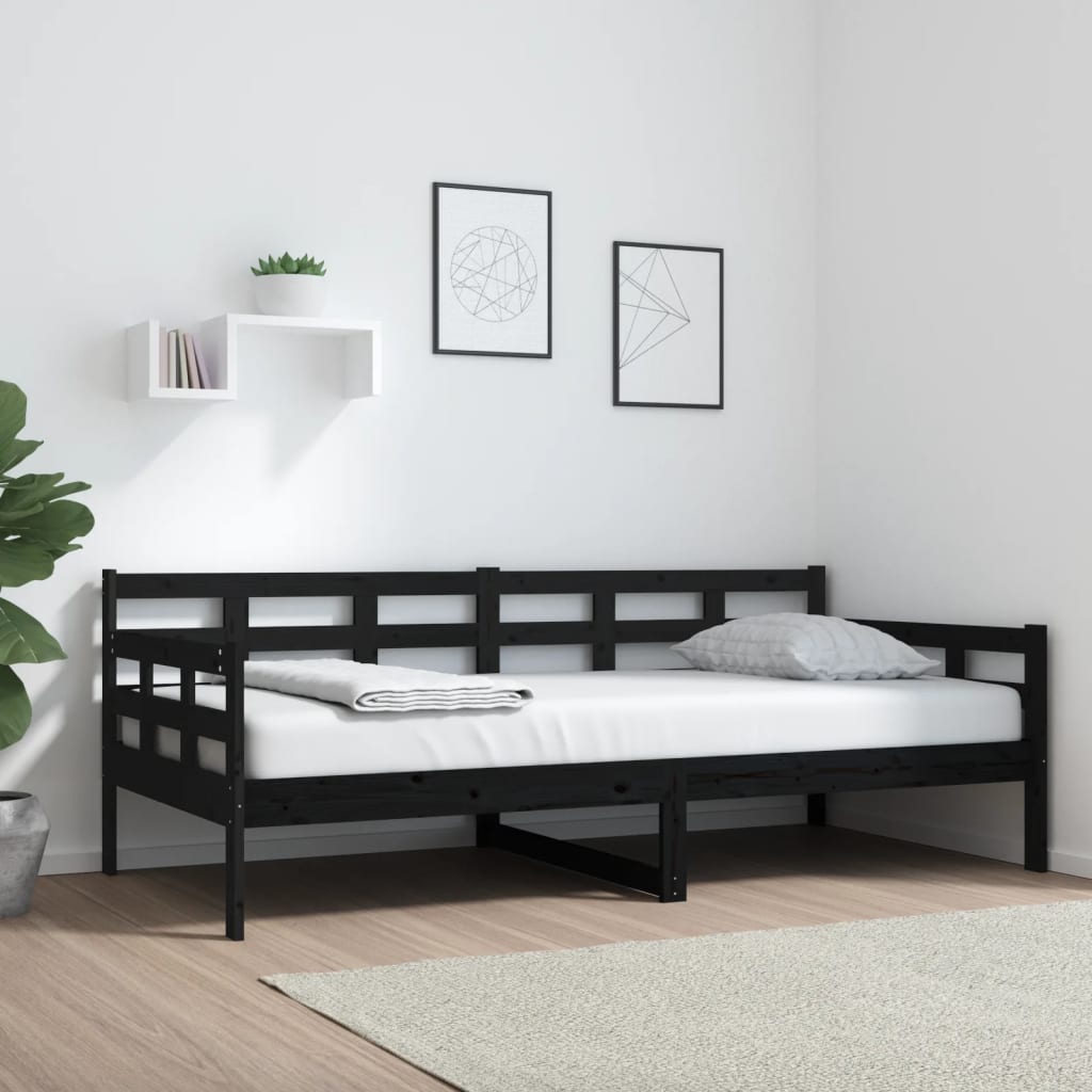Dagseng svart heltre furu 90x190 cm