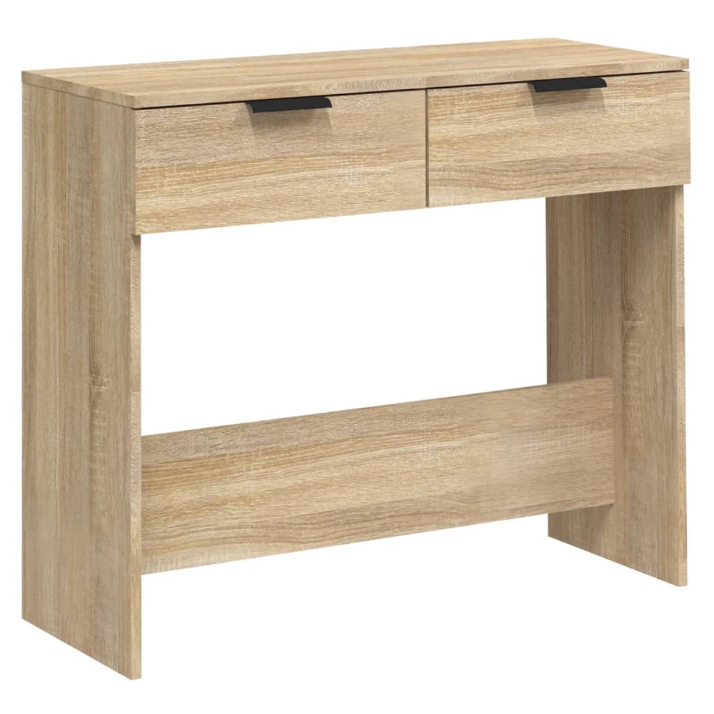 Konsollbord sonoma eik 90x36x75 cm konstruert tre