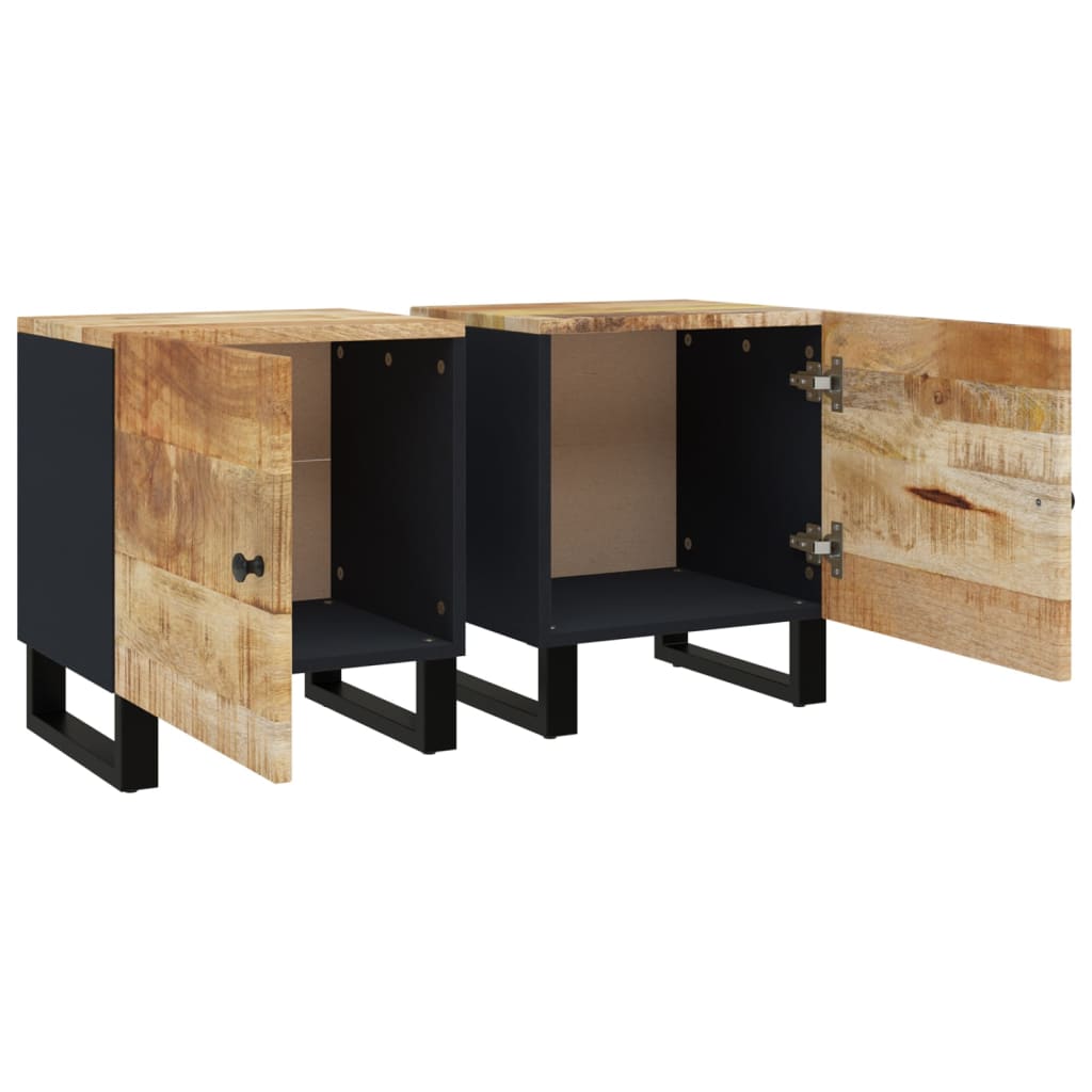 Nattbord 2 stk 40x33x46 cm heltre mango