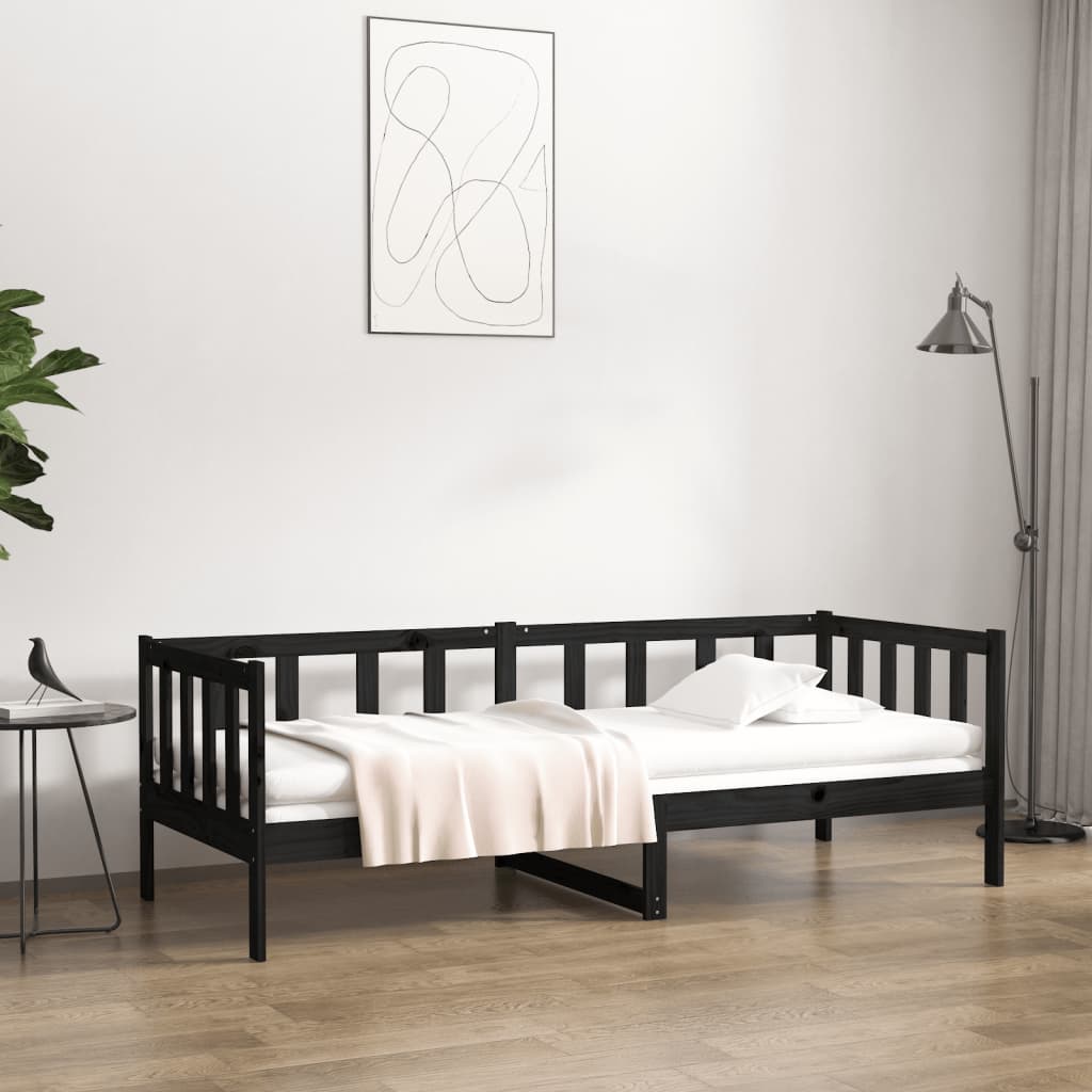 Dagseng svart 90x190 cm heltre furu