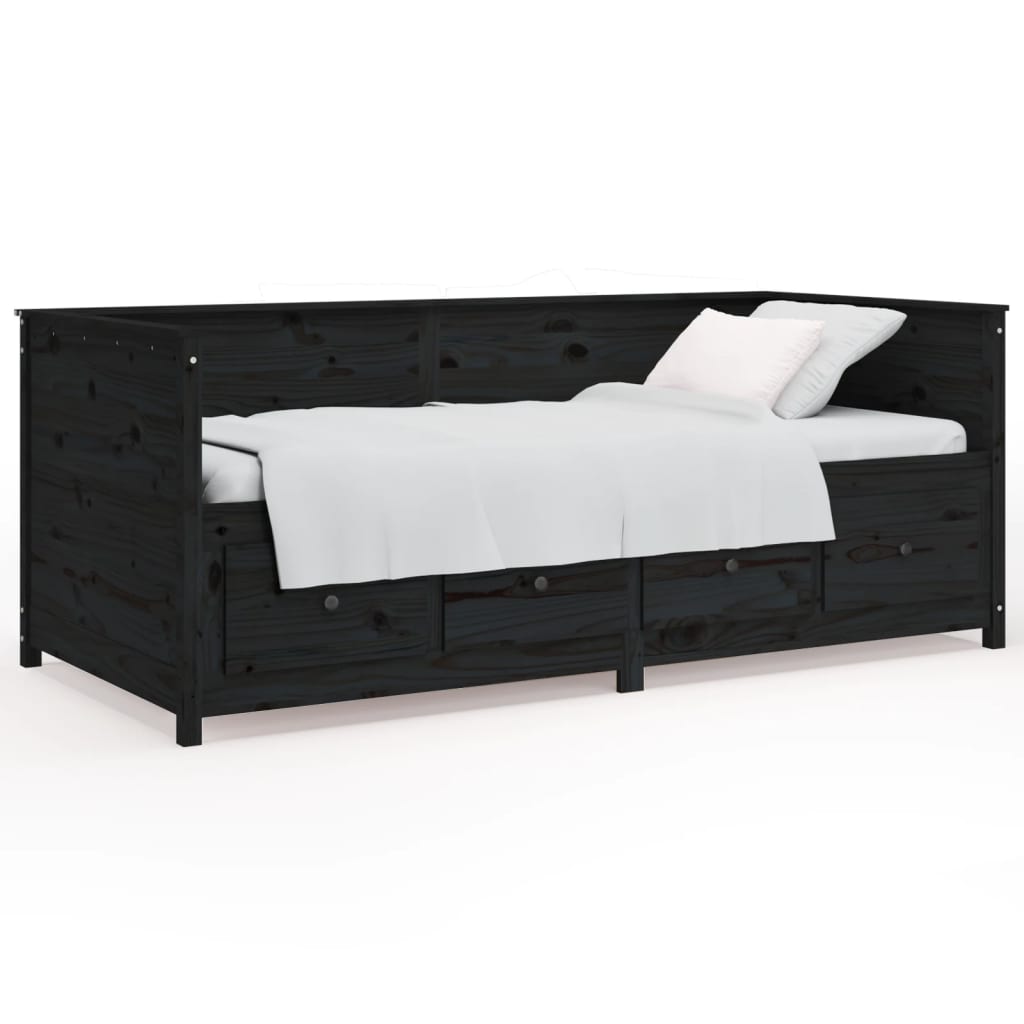 Dagseng svart 90x190 cm heltre furu