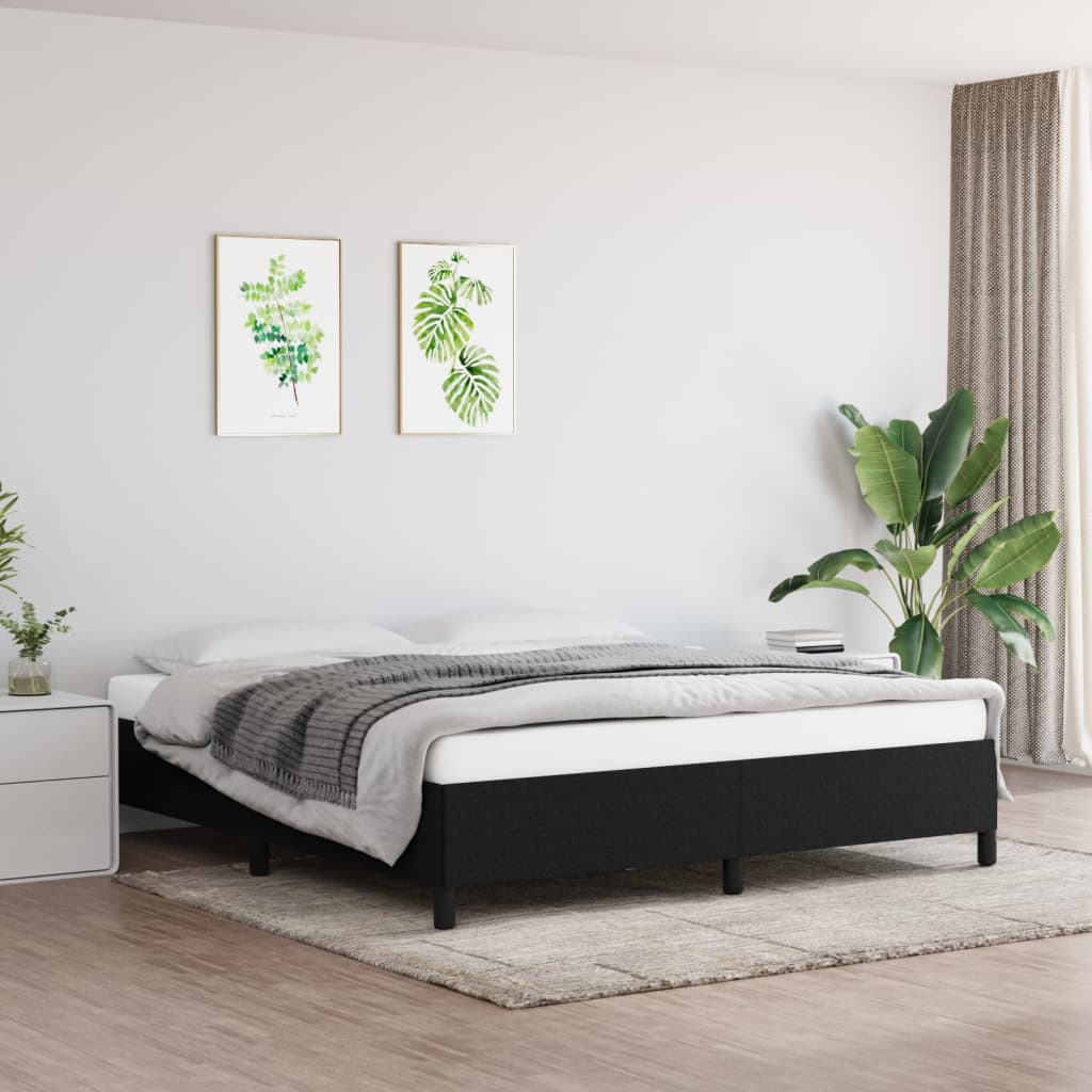 Sengeramme boksfjær svart 180x200 cm Super King stoff