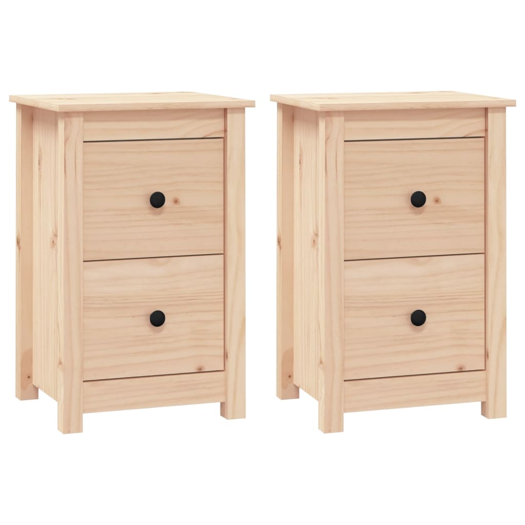 Nattbord 2 stk 40x35x61,5 cm heltre furu