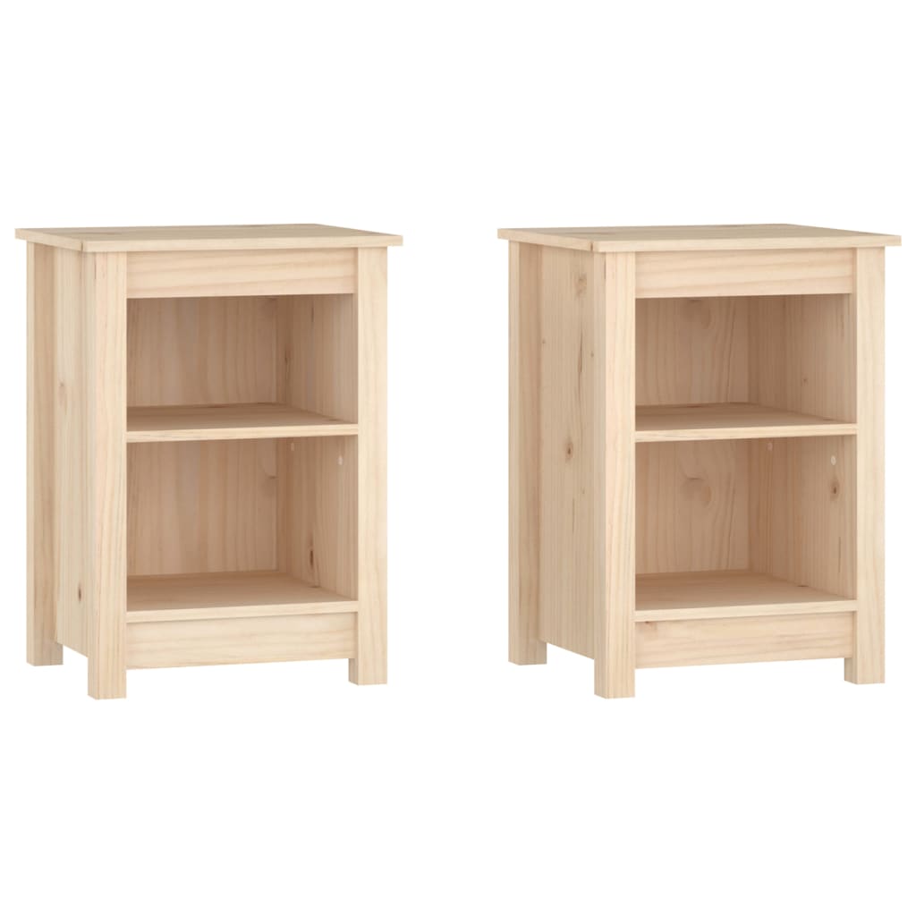 Nattbord 2 stk 40x35x55 cm heltre furu