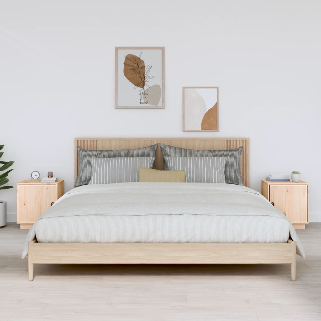 Nattbord 2 stk 40x34x45 cm heltre furu