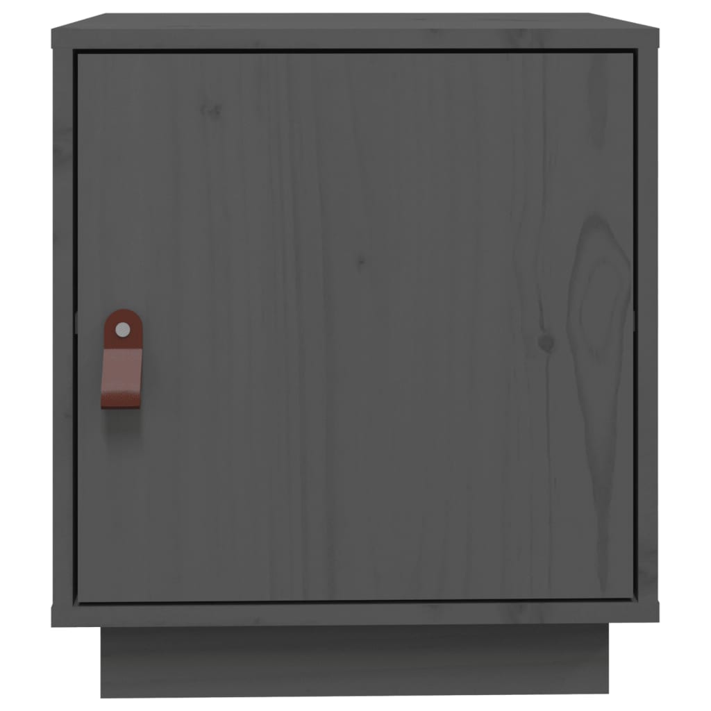 Nattbord 2 stk grå 40x34x45 cm heltre furu