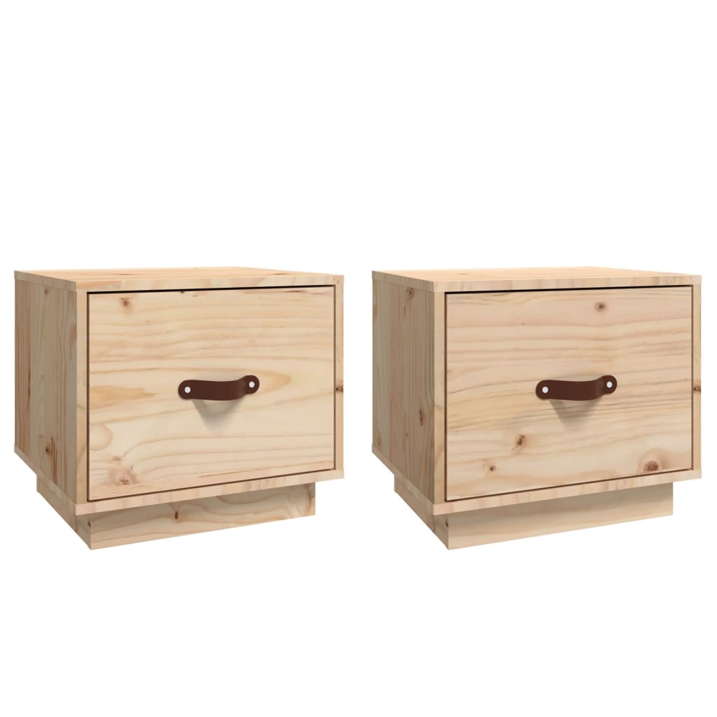 Nattbord 2 stk 40x34x35 cm heltre furu