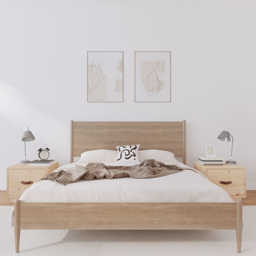 Nattbord 2 stk 40x34x35 cm heltre furu