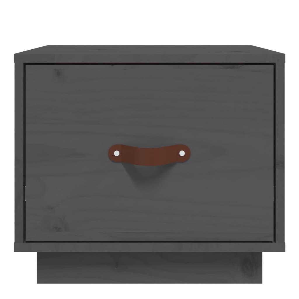 Nattbord 2 stk grå 40x34x35 heltre furu