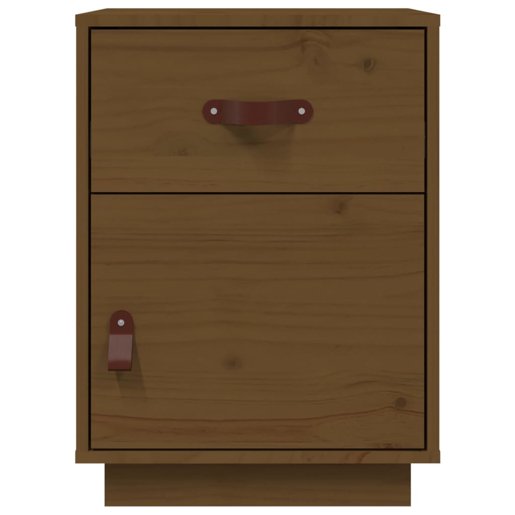 Nattbord 2 stk honningbrun 40x34x55 cm heltre furu