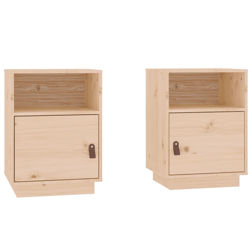 Nattbord 2 stk 40x34x55 cm heltre furu