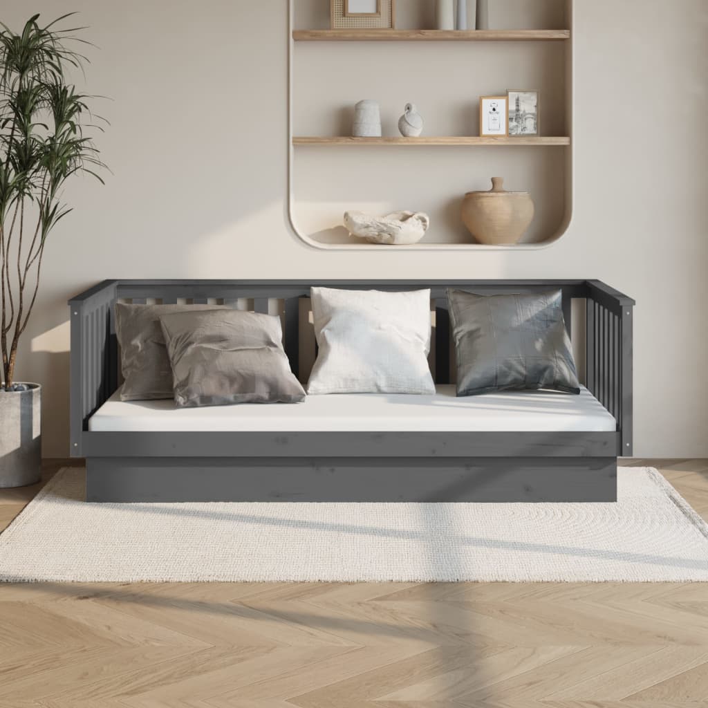 Dagseng grå 80x200 cm heltre furu