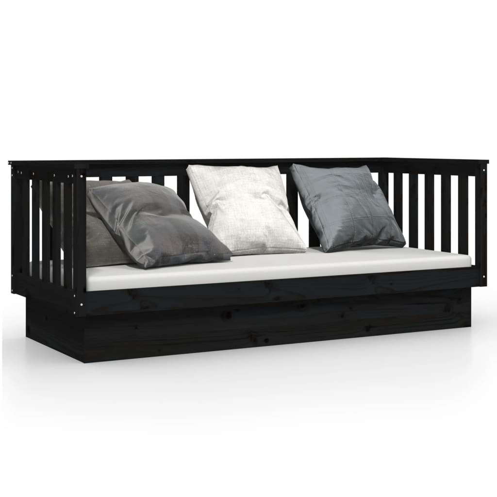 Dagseng svart 90x190 cm heltre furu