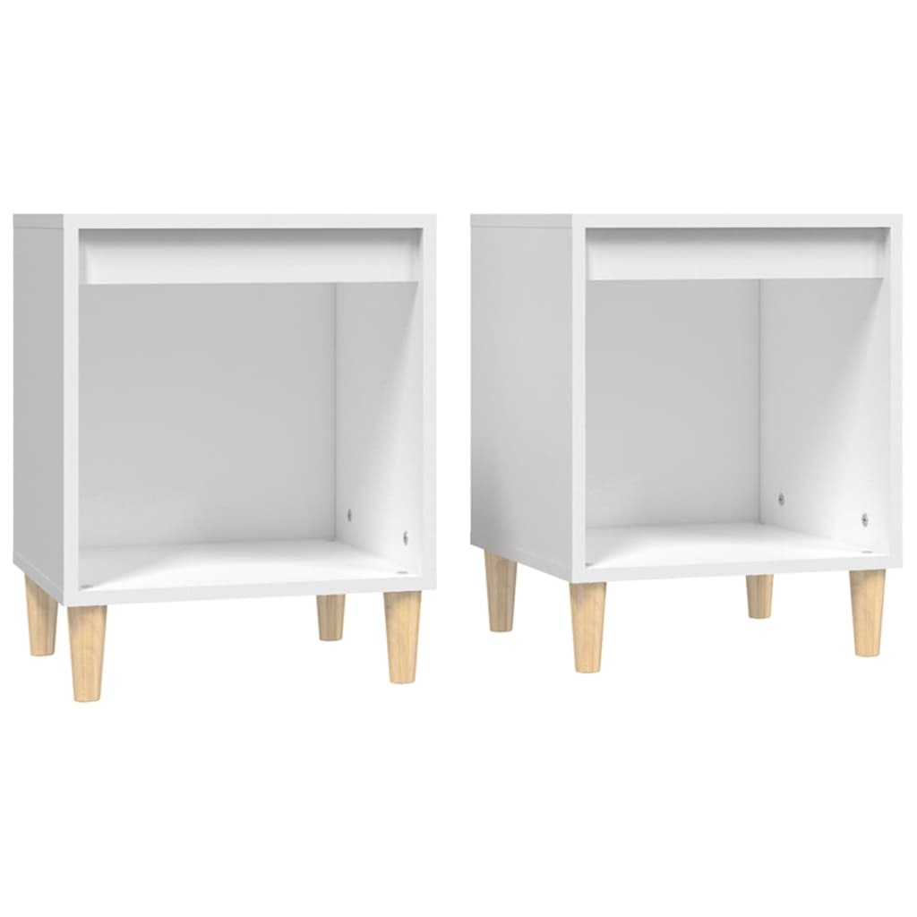 Nattbord 2 stk hvit 40x35x50