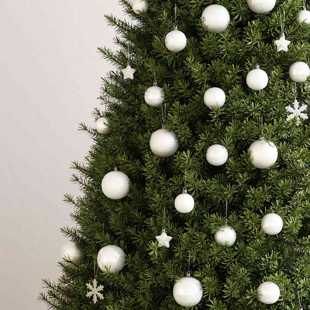 Julekulesett 111 deler hvit polystyren