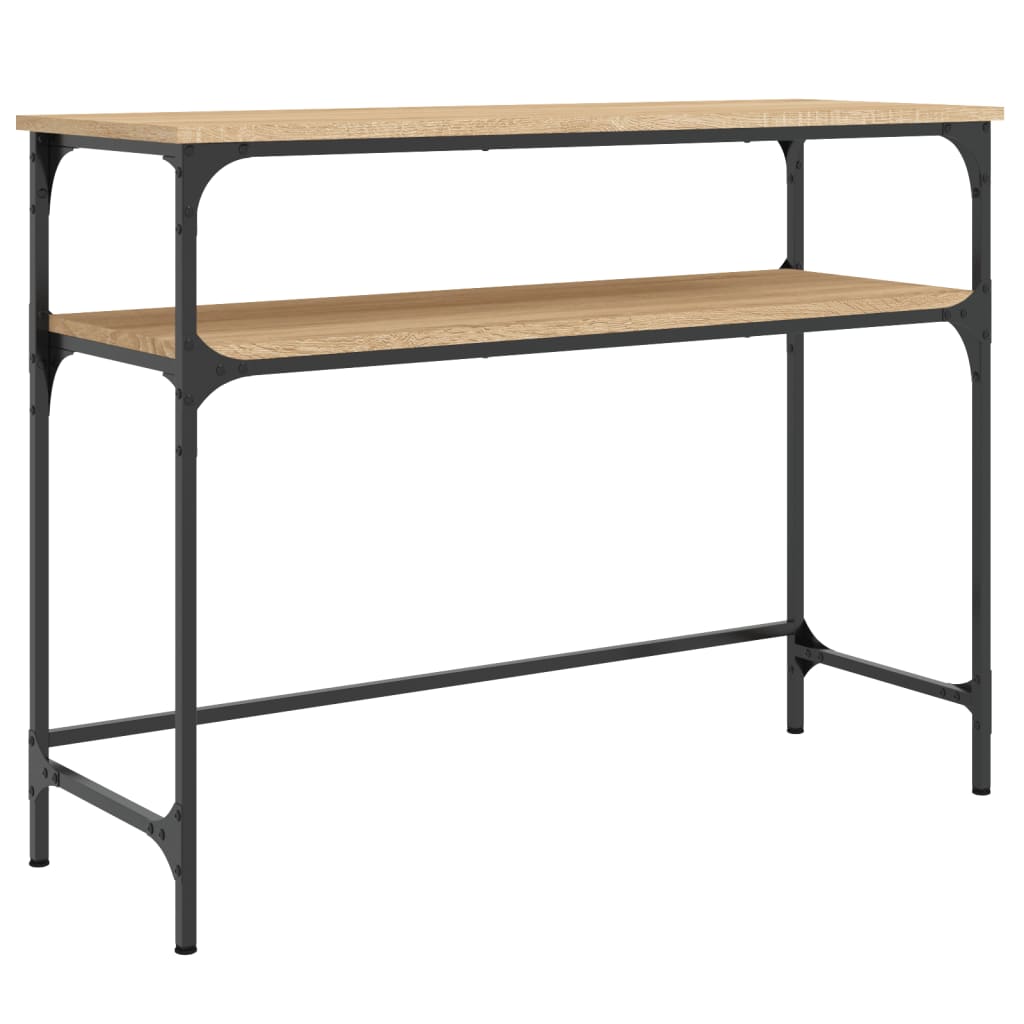 Konsollbord sonoma eik 100x35,5x75 cm konstruert tre