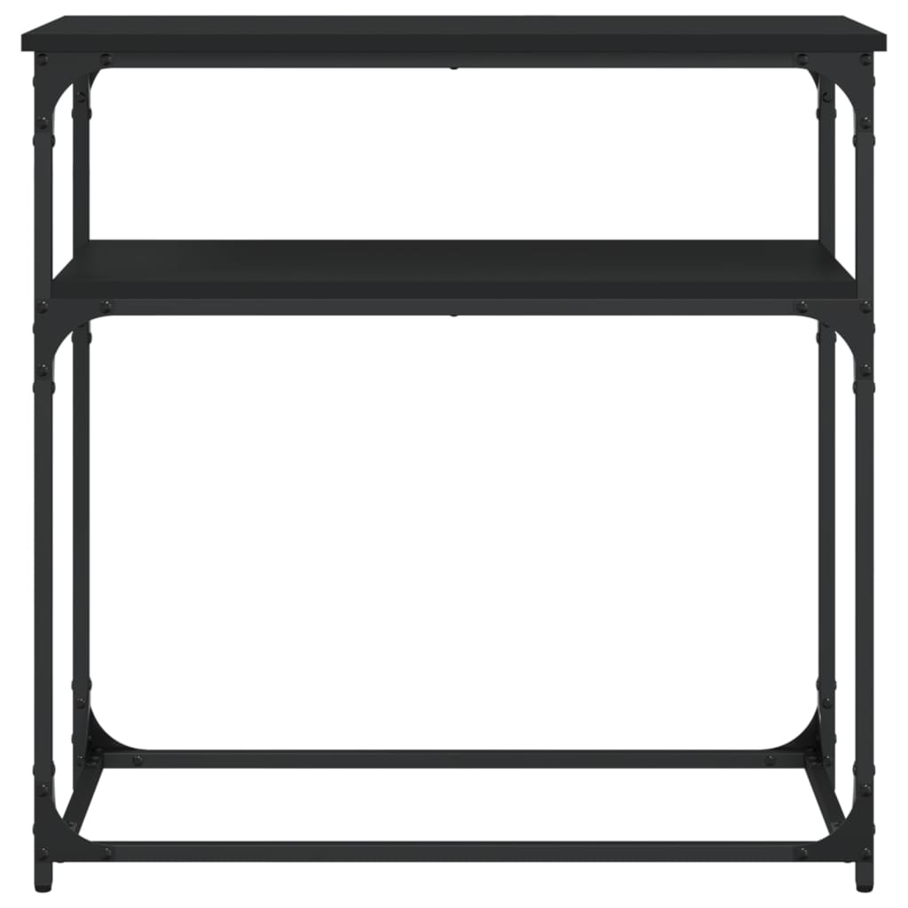 Konsollbord svart 75x35,5x75 cm konstruert tre