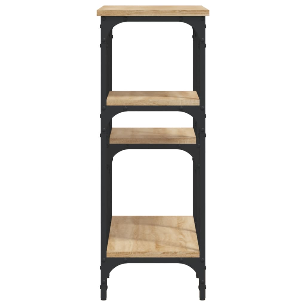 Konsollbord sonoma eik 80x29x75 cm konstruert tre