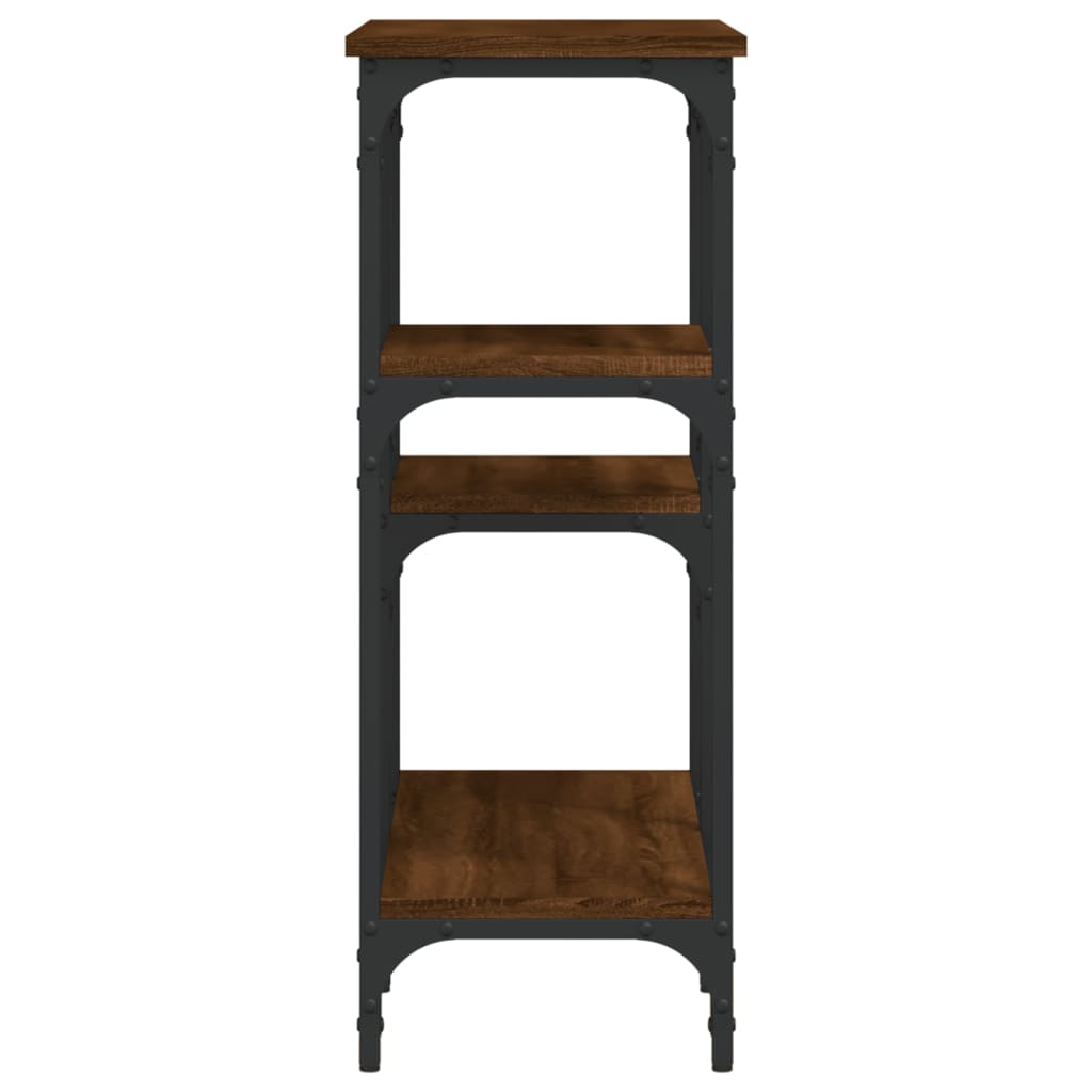 Konsollbord brun eik 80x29x75 cm konstruert tre