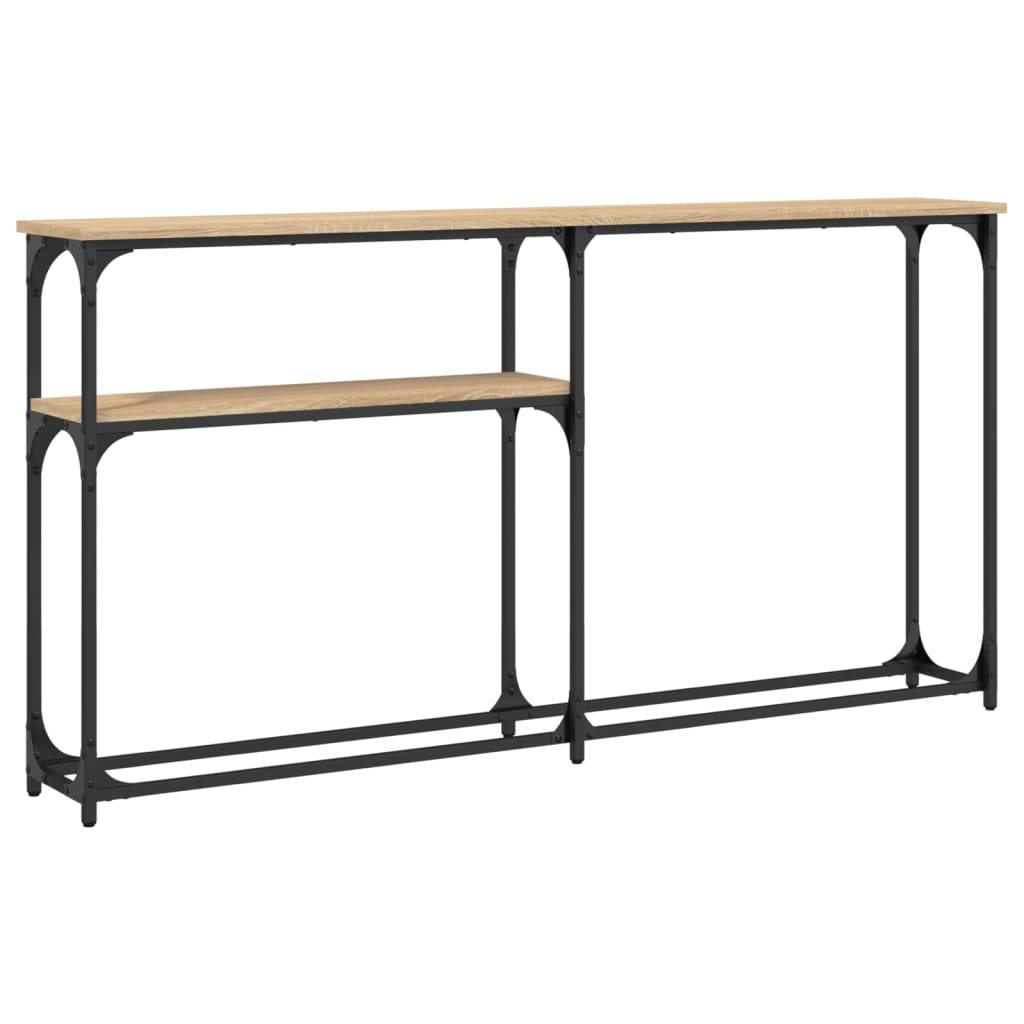 Konsollbord sonoma eik 145x22,5x75 cm konstruert tre