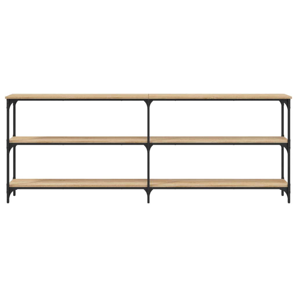 Konsollbord sonoma eik 200x29x75 cm konstruert tre