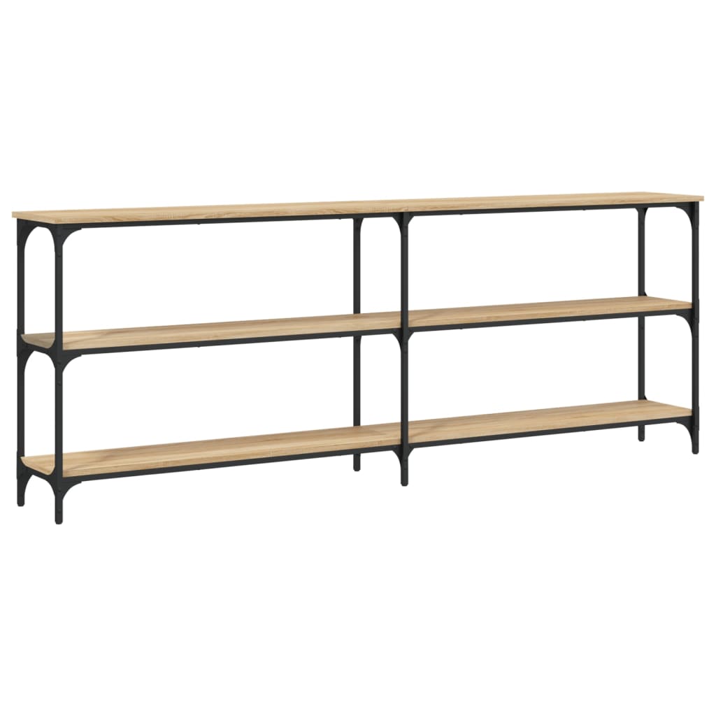 Konsollbord sonoma eik 200x29x75 cm konstruert tre