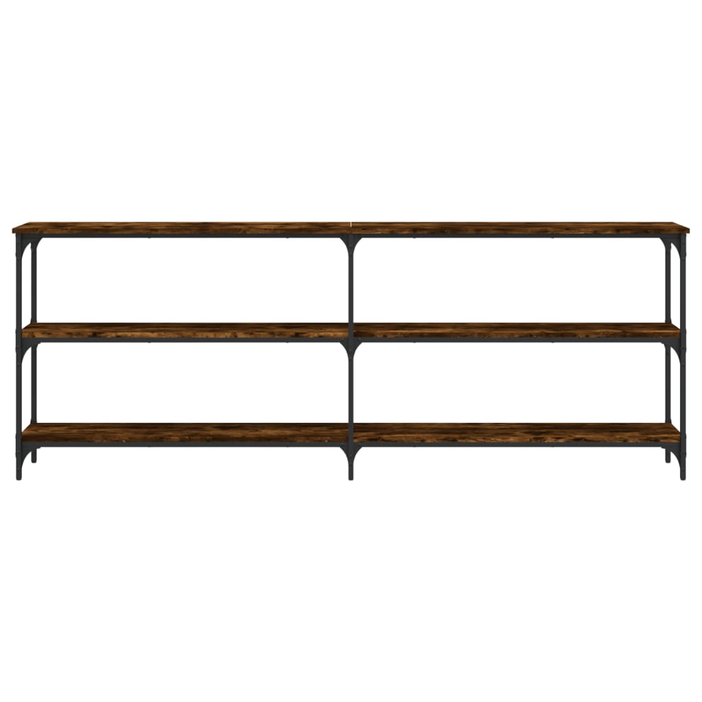 Konsollbord røkt eik 200x29x75 cm konstruert tre