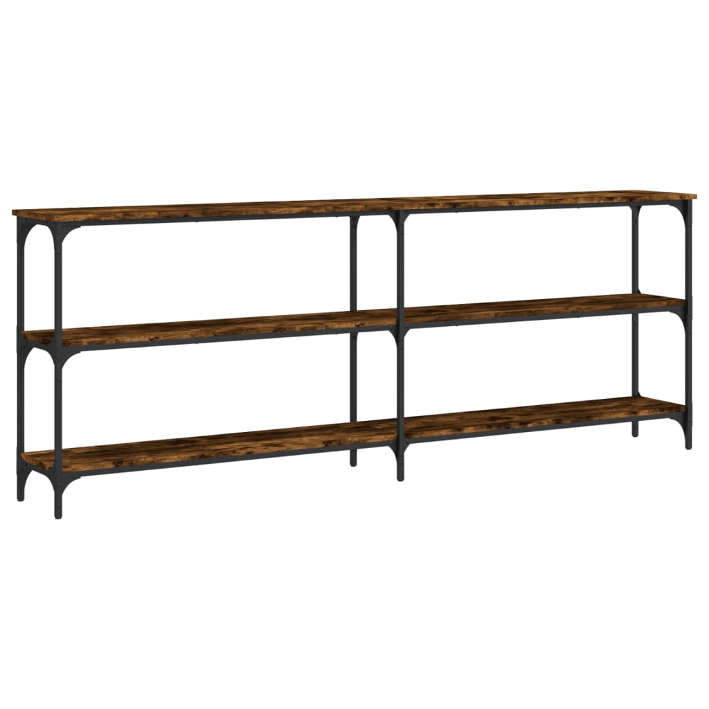 Konsollbord røkt eik 200x29x75 cm konstruert tre