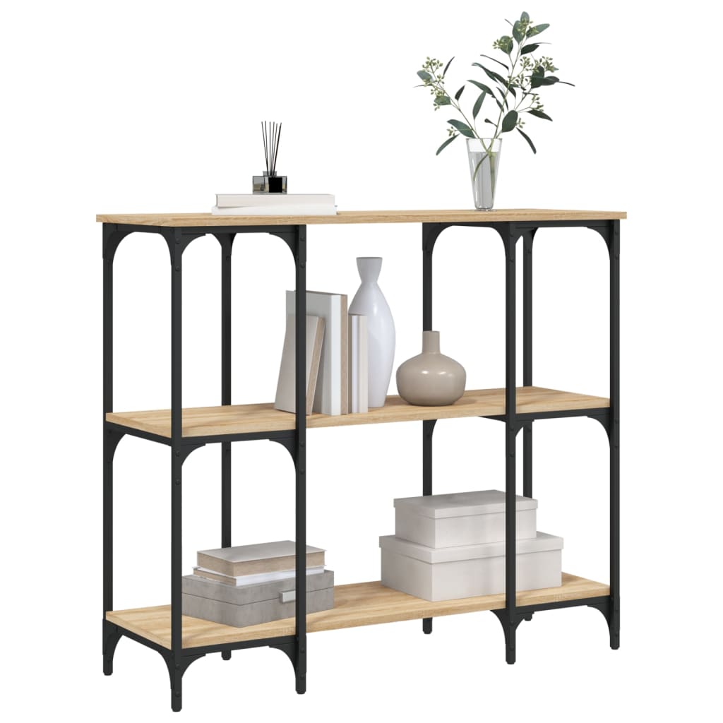 Konsollbord sonoma eik 102x35x90 cm konstruert tre