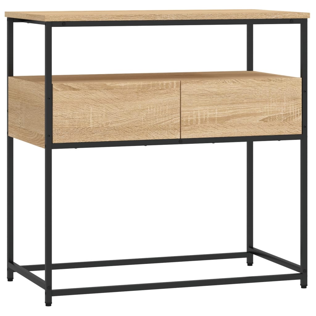 Konsollbord sonoma eik 75x40x75 cm konstruert tre