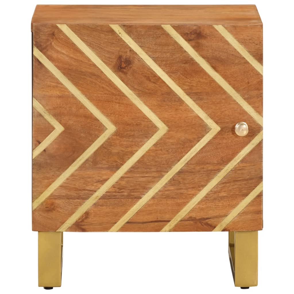 Nattbord 2 stk brun og svart heltre mango