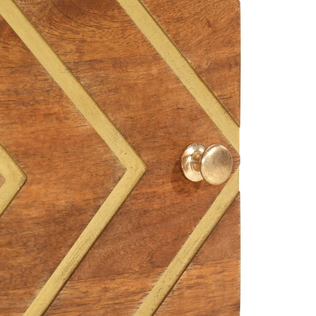 Nattbord 2 stk brun og svart heltre mango