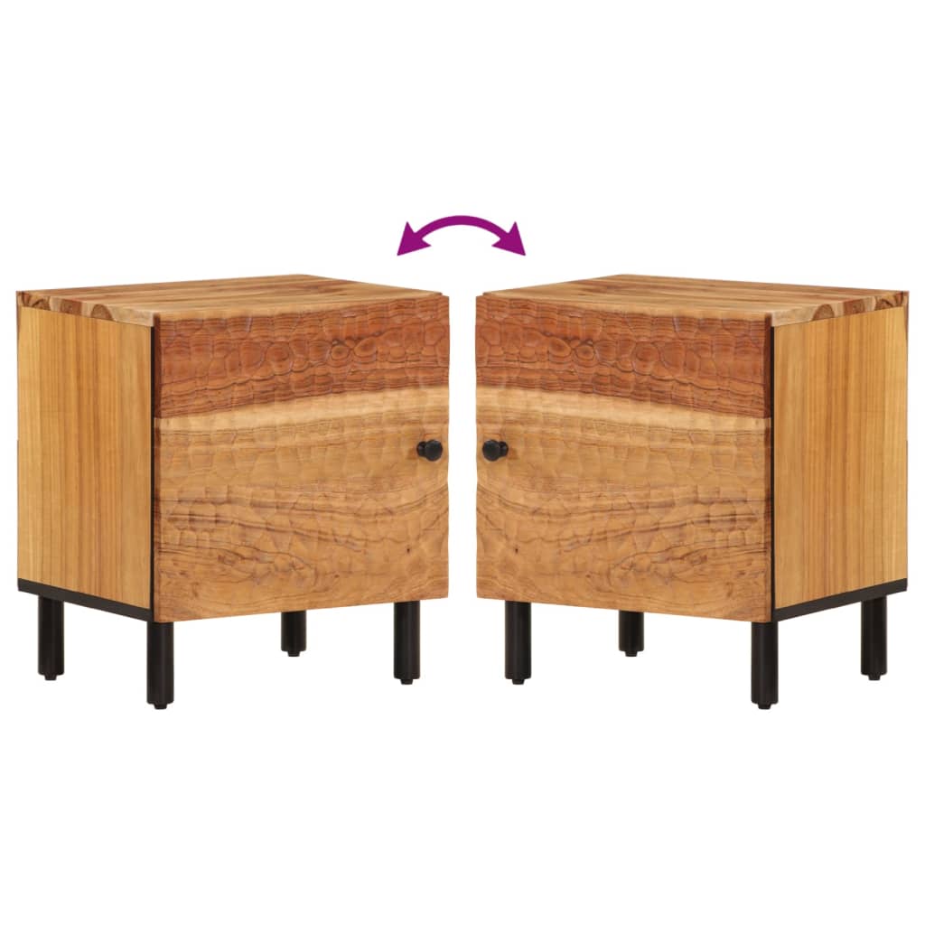 Nattbord 2 stk 40x33x46 cm heltre akasie