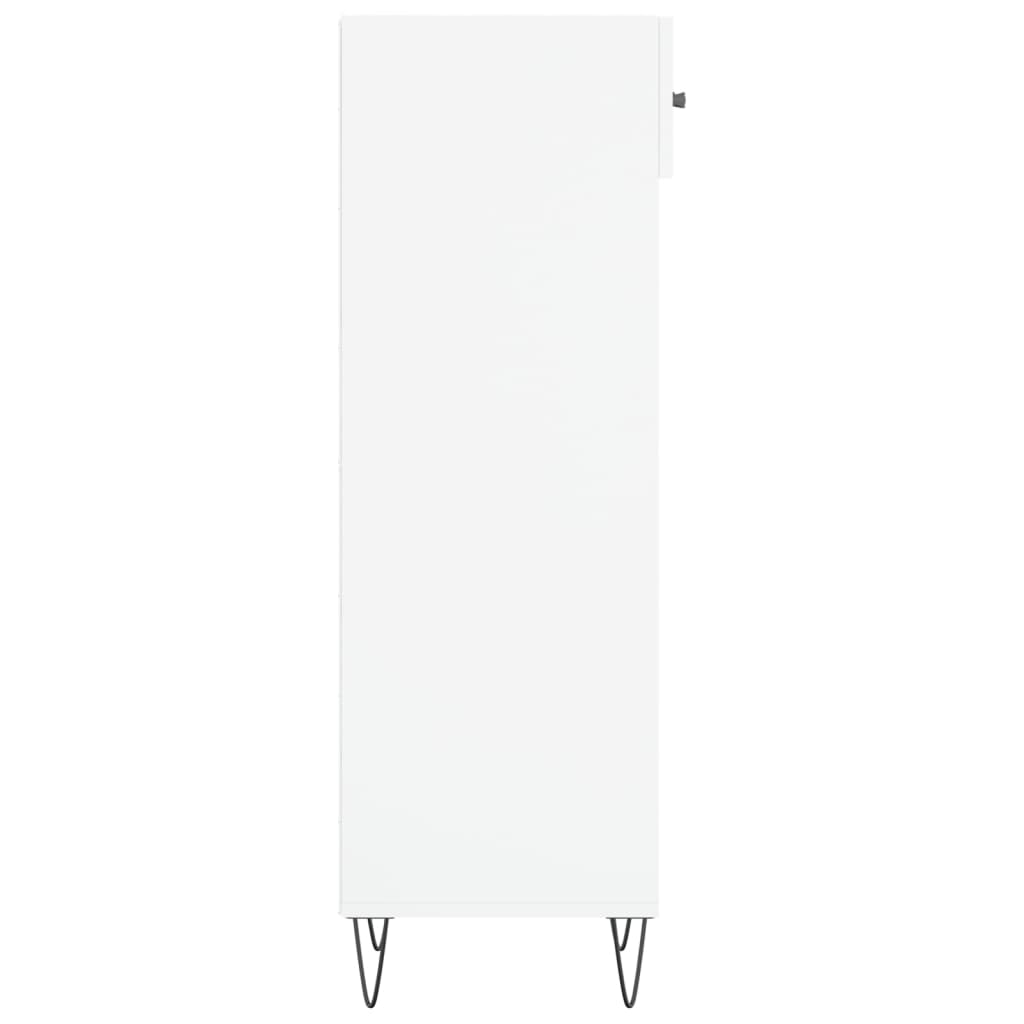 Skohylle hvit 30x35x105 cm konstruert tre