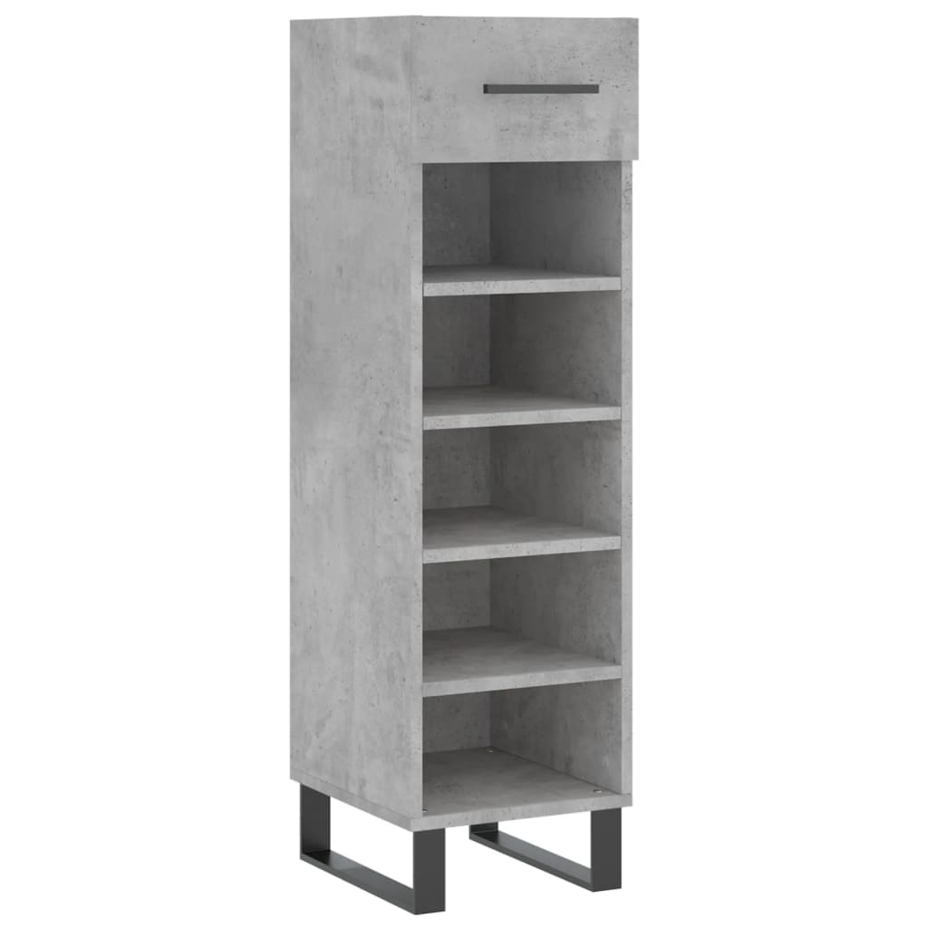 Skohylle betonggrå 30x35x105 cm konstruert tre