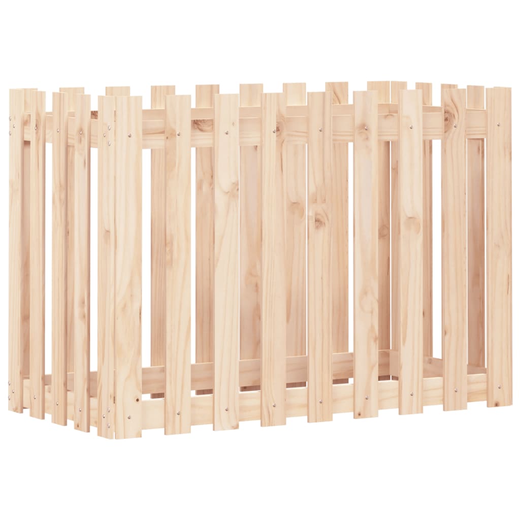 Høybed med gjerdedesign 100x50x70 cm heltre furu