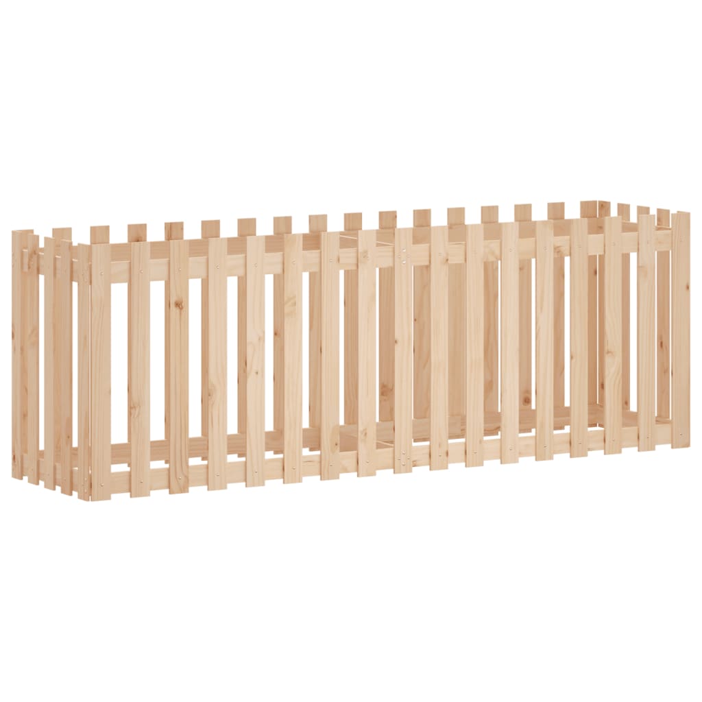 Høybed med gjerdedesign 200x50x70 cm heltre furu