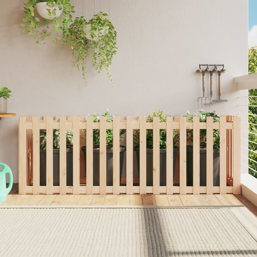 Høybed med gjerdedesign 200x50x70 cm heltre furu