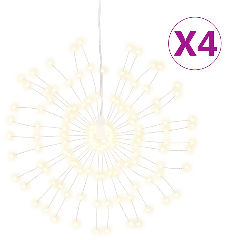 Julestjernelys 140 LED 4 stk varmhvit 17 cm