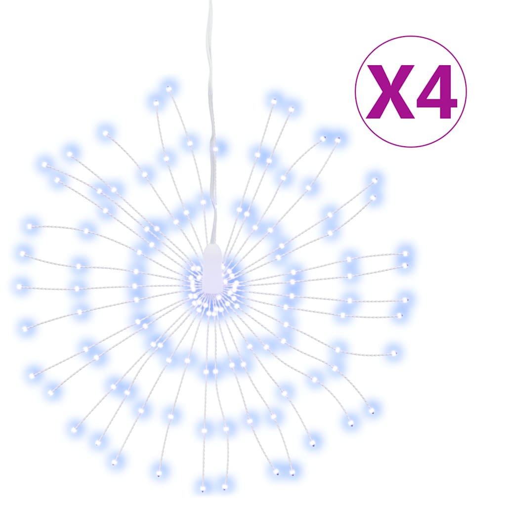 Julestjernelys 140 LED 4 stk kaldhvit 17 cm