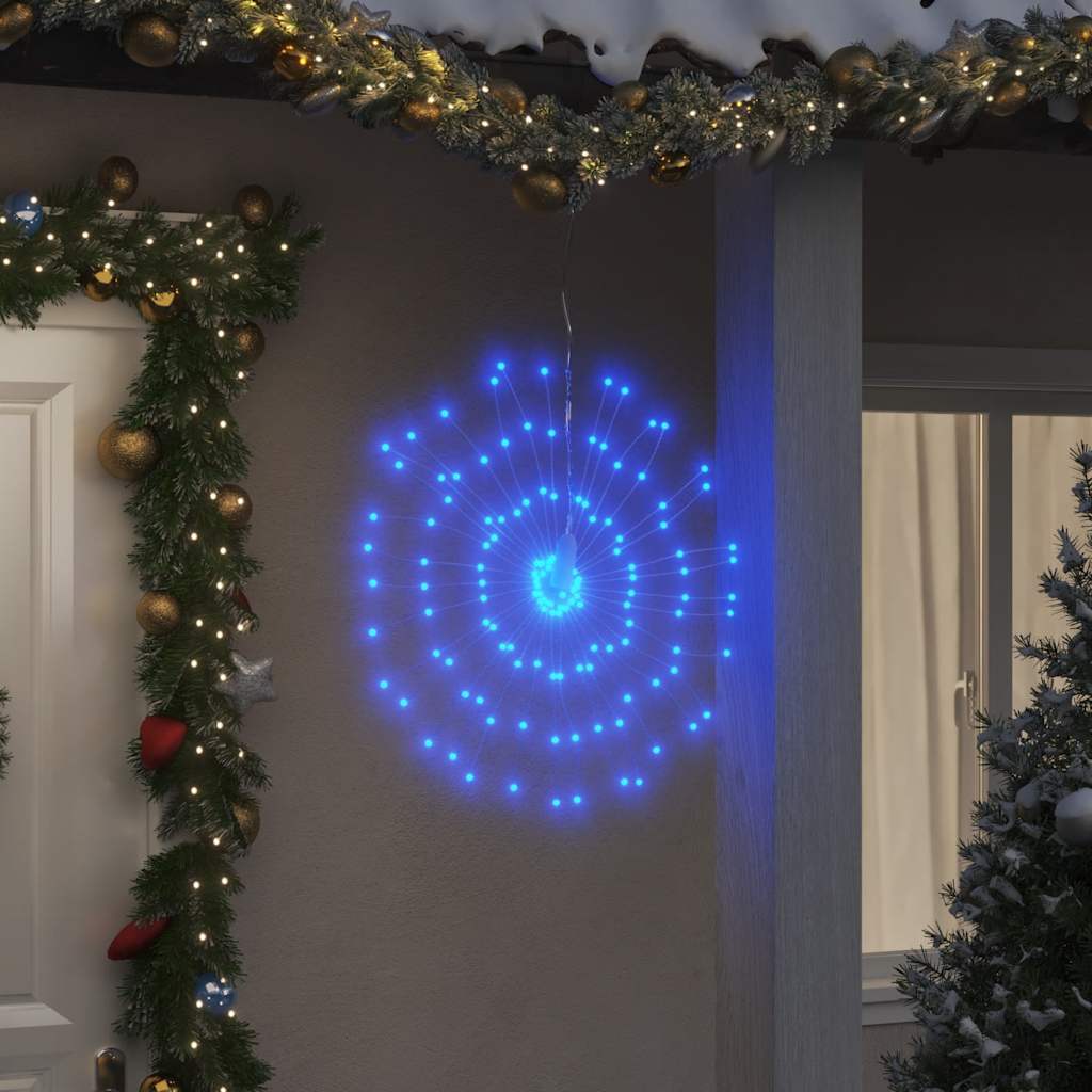 Julestjernelys 140 LED 4 stk blå 17 cm